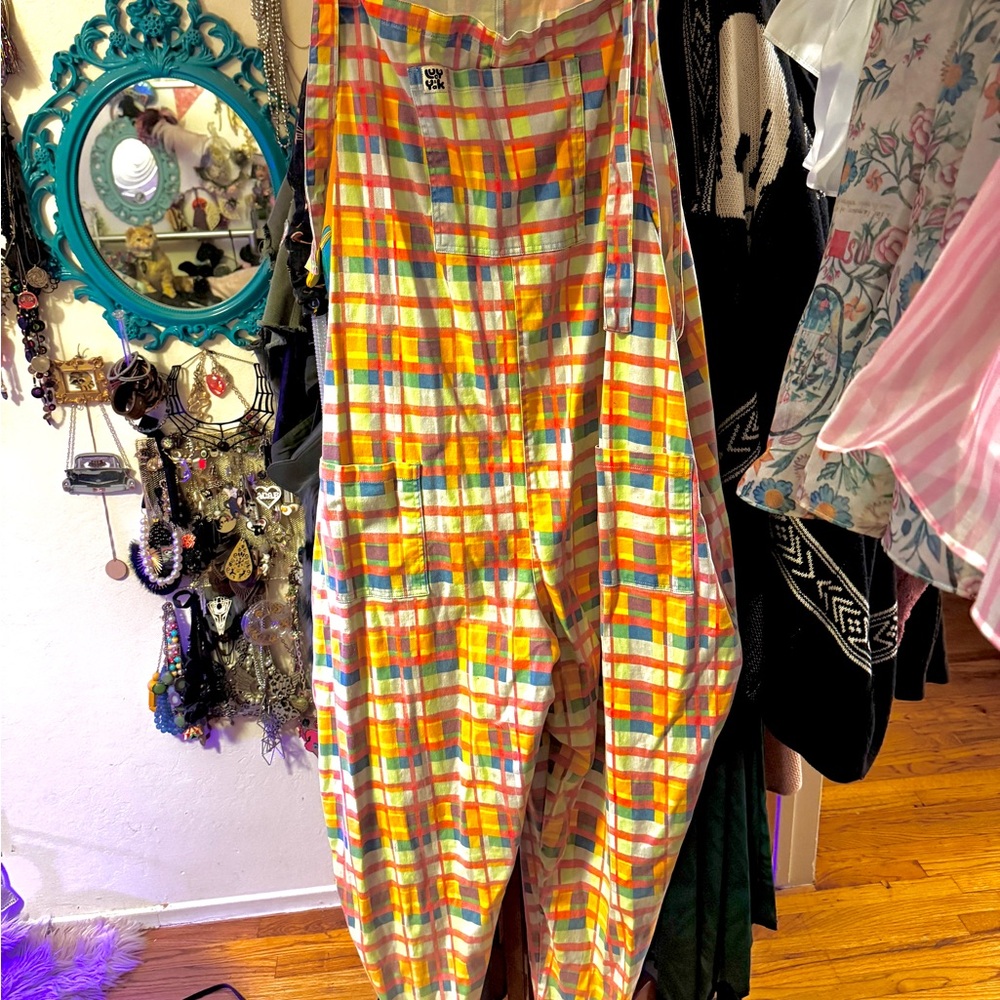 Lucy and Yak Dungarees - UK size 30 / US size 26 - clowncore whimsy!